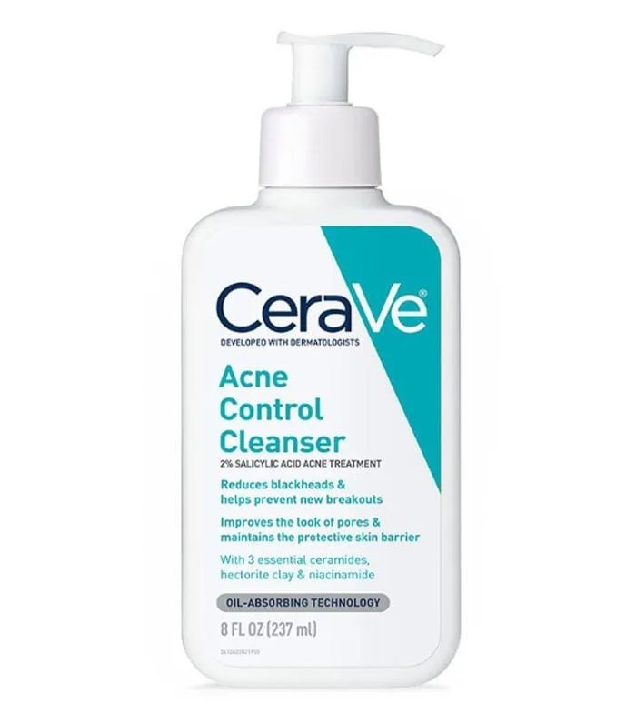 CeraVe Acne Control Cleanser 2% salicylic acid pump bottle