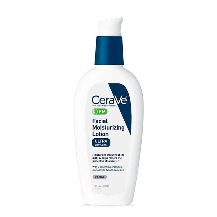 CeraVe PM Facial Moisturizing Lotion pump bottle